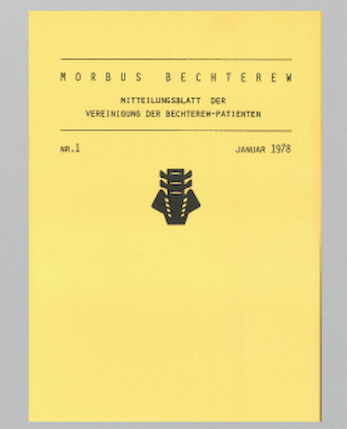 Mitteilungsblatt der Vereinigung der Bechterew-Patienten aus dem Jahr 1978